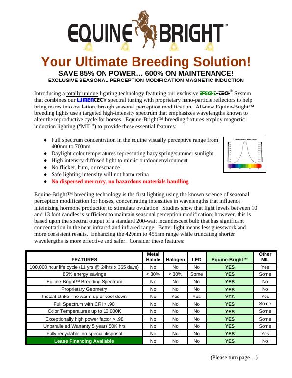 Equine-Bright™ Breeding Flyer preview