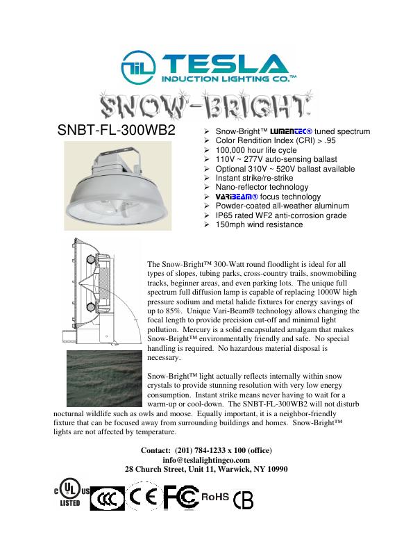 Snow-Bright™ Spec Sheet preview