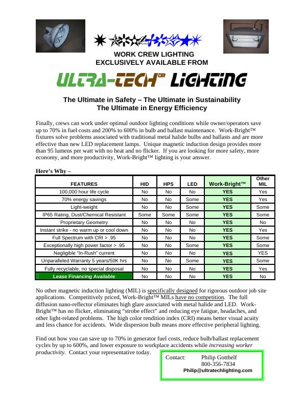Work-Bright™ Flyer preview